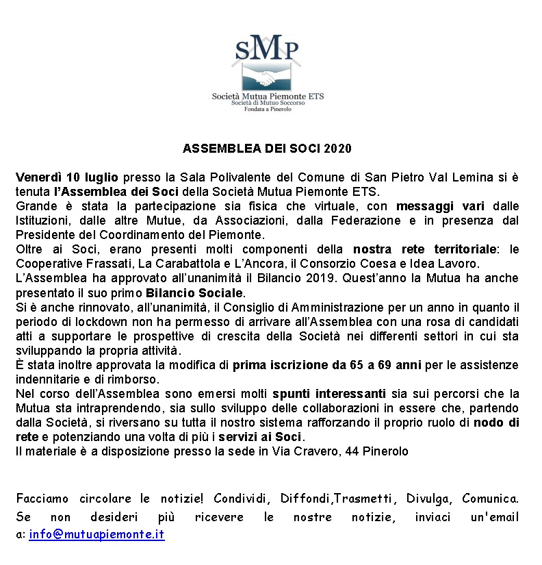 Assemblea Soci 2020