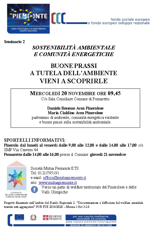 Convegno “La sostenibilità ambientale e le comunità energetiche